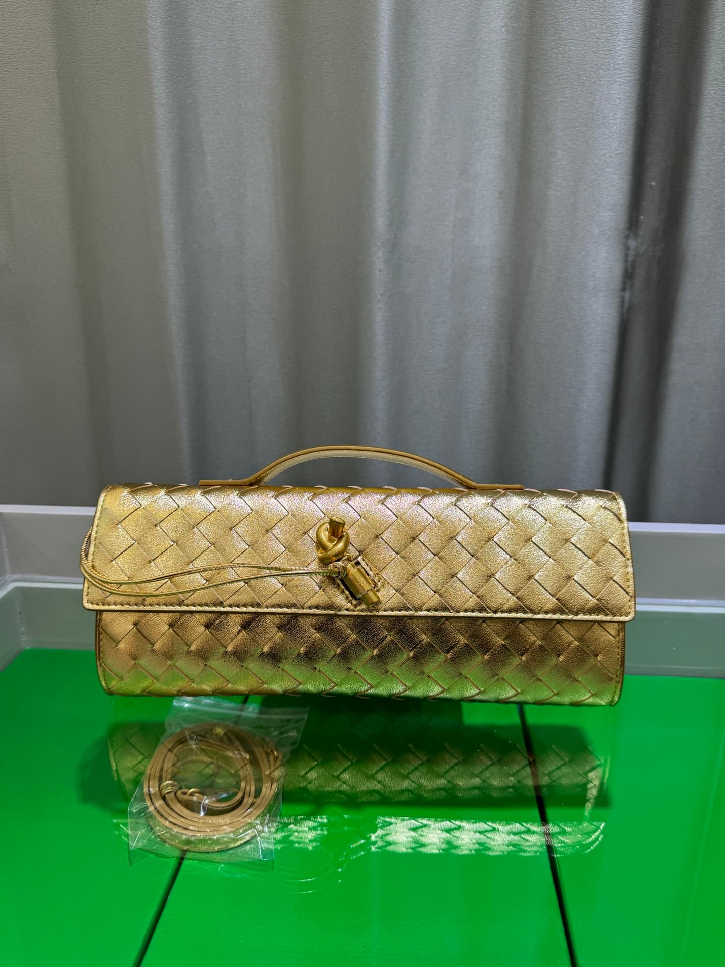 Bottega Veneta Gold Pouch 9906
