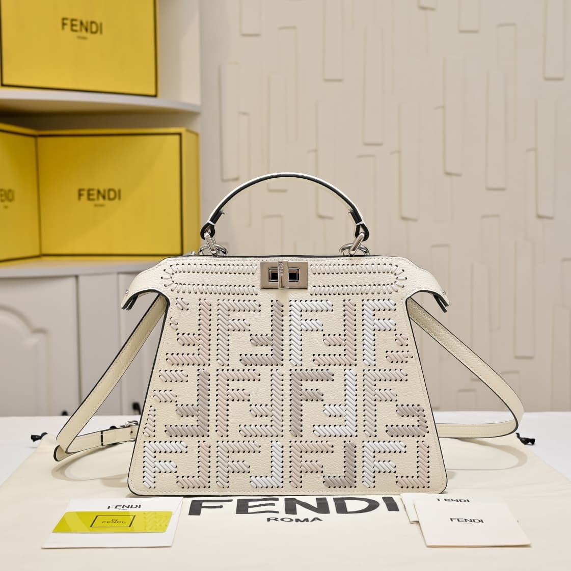 Fendi Gold Medium Crossbody Bag 33203
