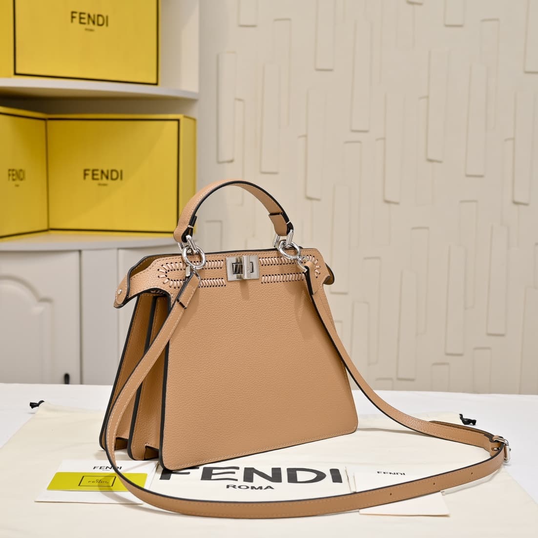 Fendi Gold Medium Crossbody Bag 33203