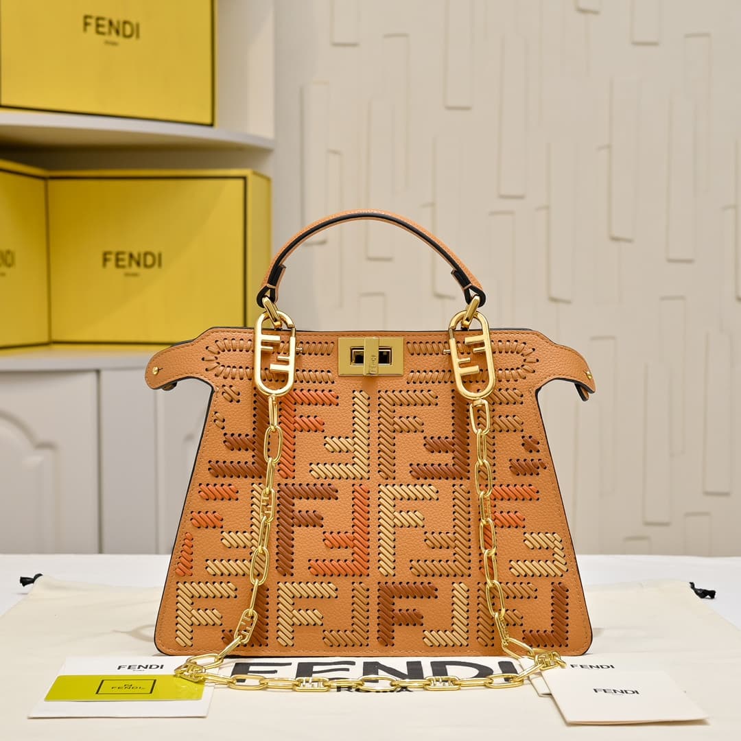 Fendi Gold Medium Crossbody Bag 33203