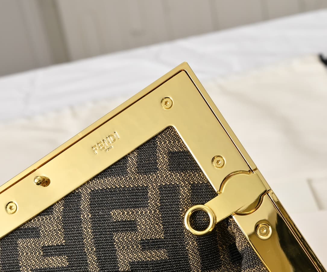 Fendi Gold Large Crossbody Bag 80016