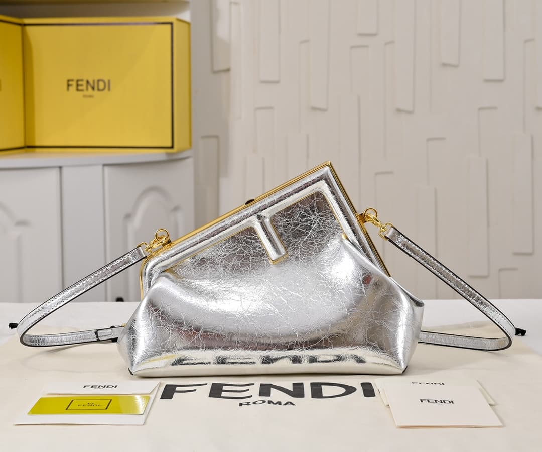 Fendi Gold Large Crossbody Bag 80016