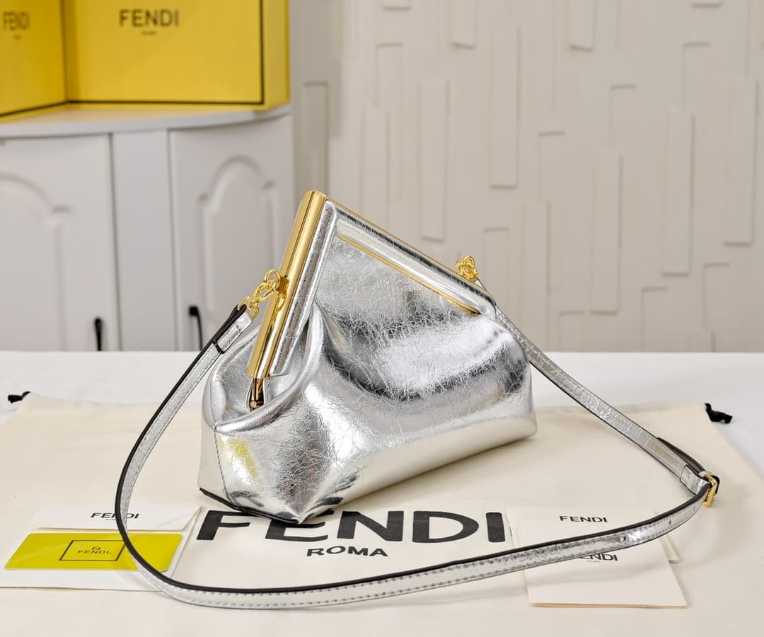 Fendi Gold Large Crossbody Bag 80016