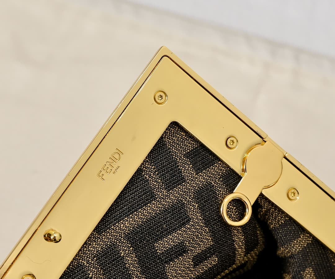 Fendi Gold Large Crossbody Bag 80016