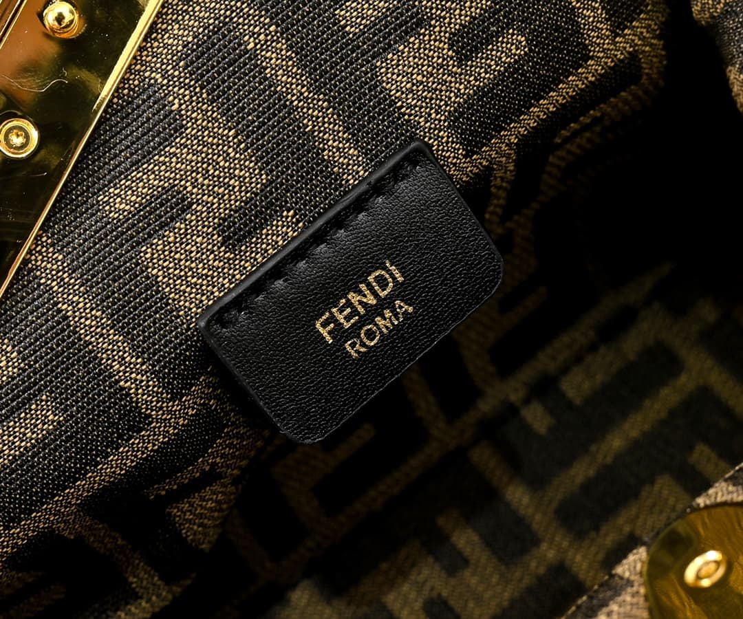 Fendi Gold Large Crossbody Bag 80016
