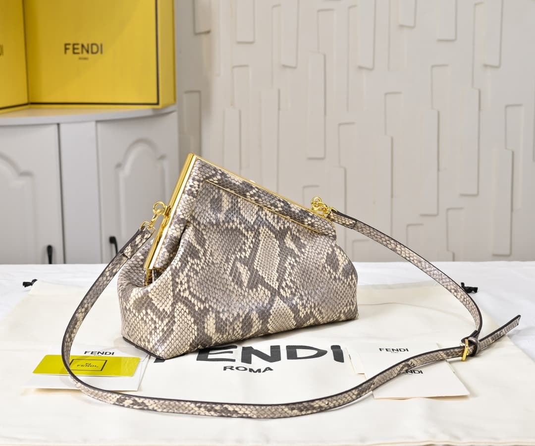 Fendi Gold Large Crossbody Bag 80016