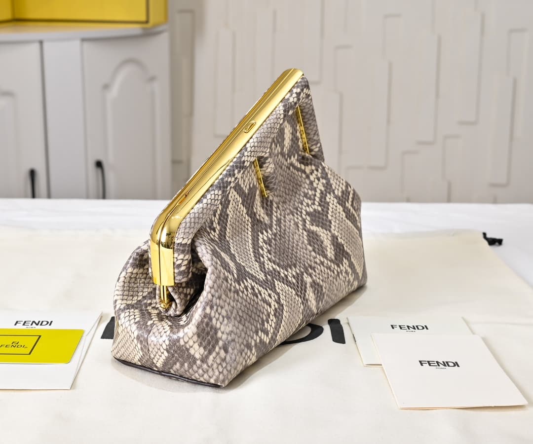 Fendi Gold Large Crossbody Bag 80016