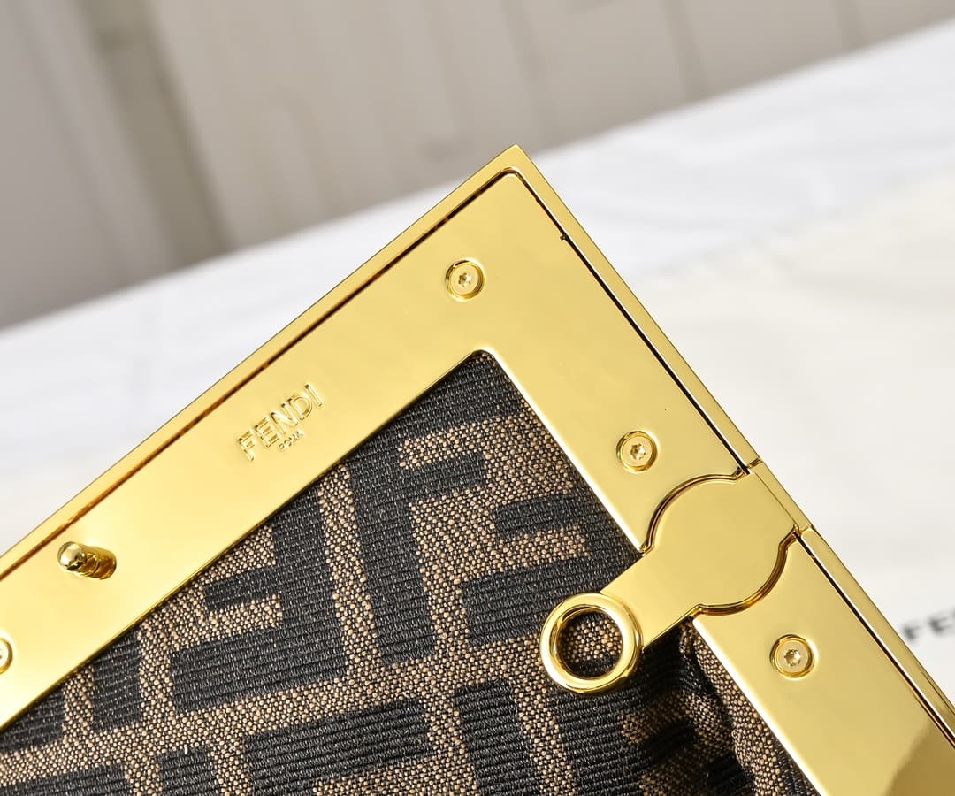 Fendi Gold Large Crossbody Bag 80016