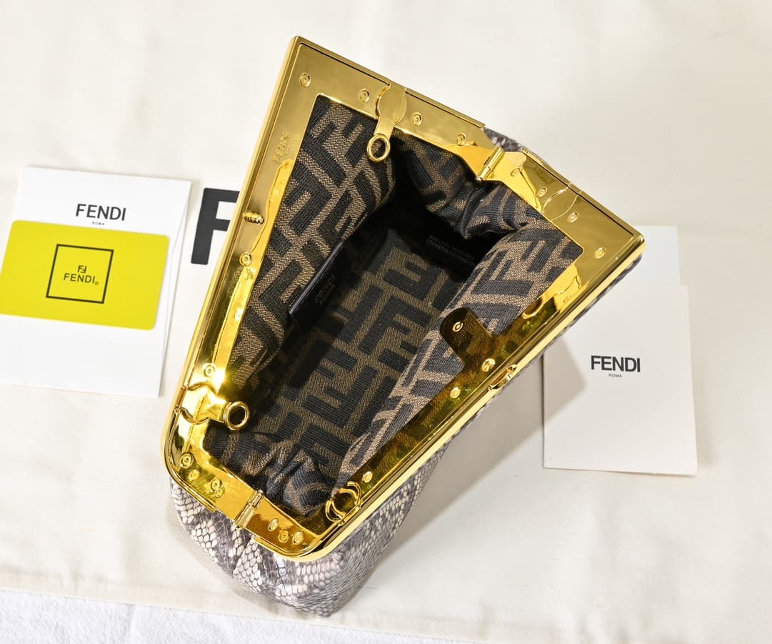 Fendi Gold Large Crossbody Bag 80016