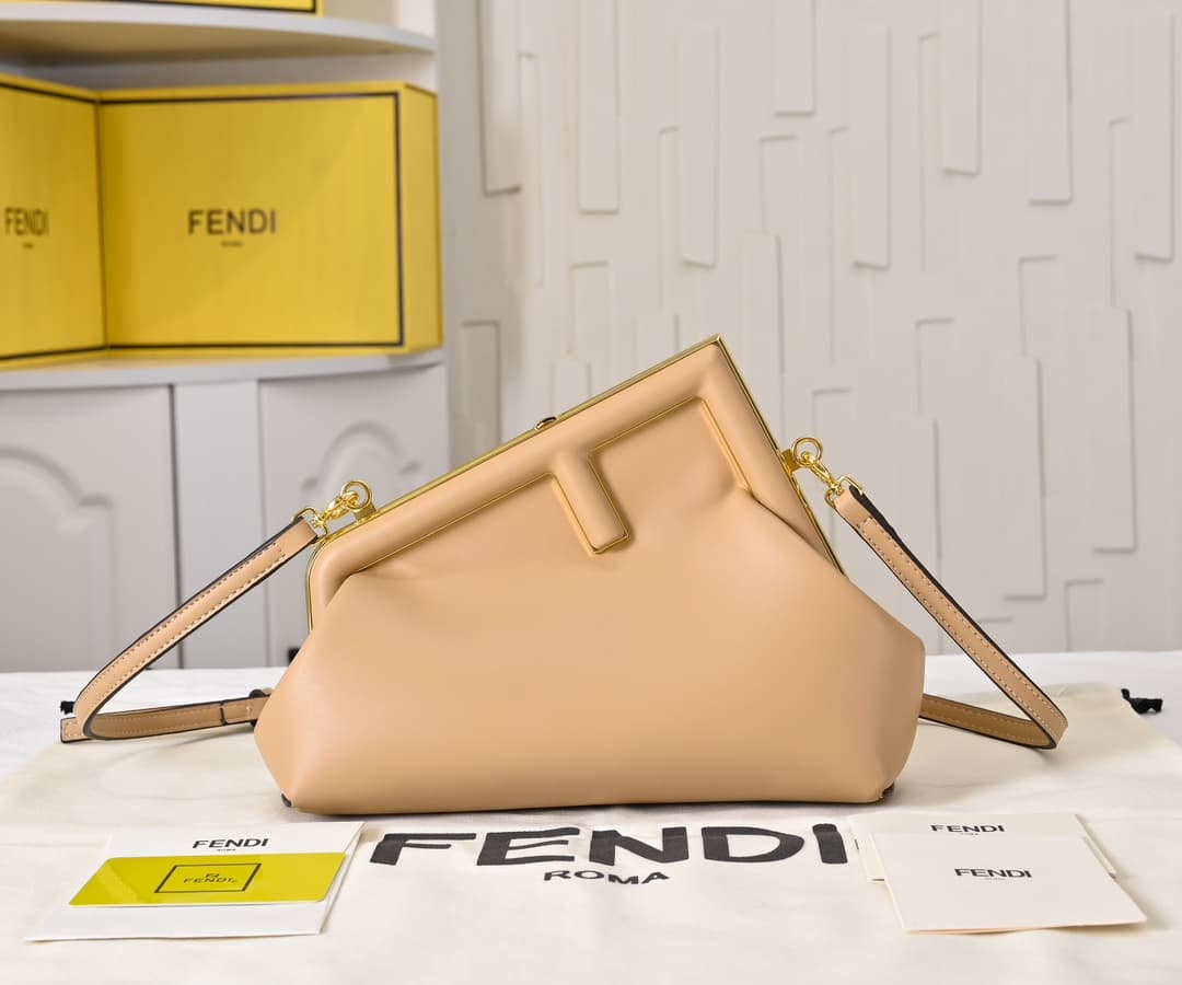 Fendi Gold Large Crossbody Bag 80016