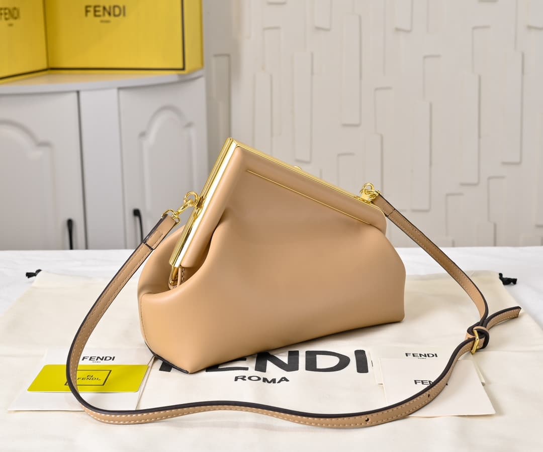 Fendi Gold Large Crossbody Bag 80016