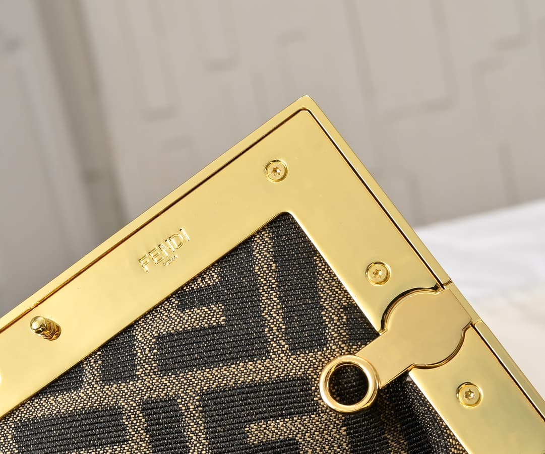 Fendi Gold Large Crossbody Bag 80016
