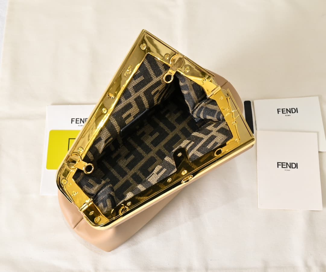 Fendi Gold Large Crossbody Bag 80016