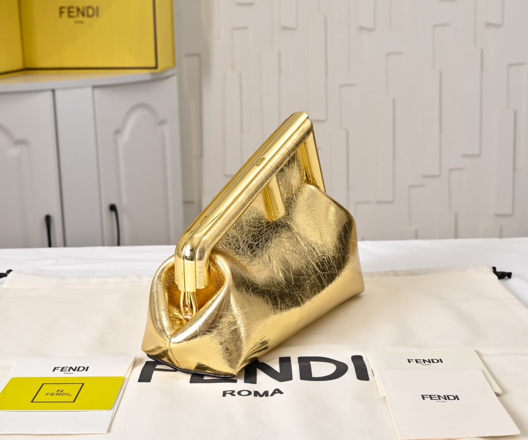 Fendi Gold Large Crossbody Bag 80016