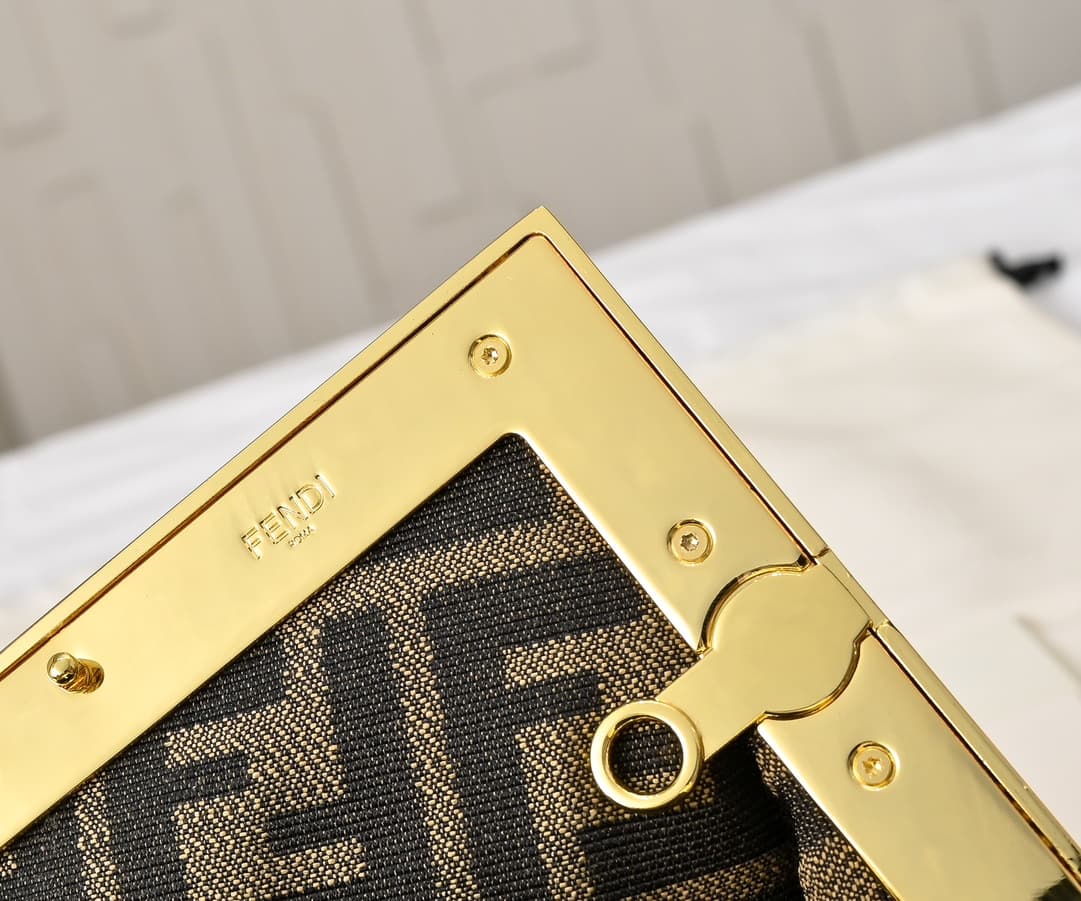 Fendi Gold Large Crossbody Bag 80016