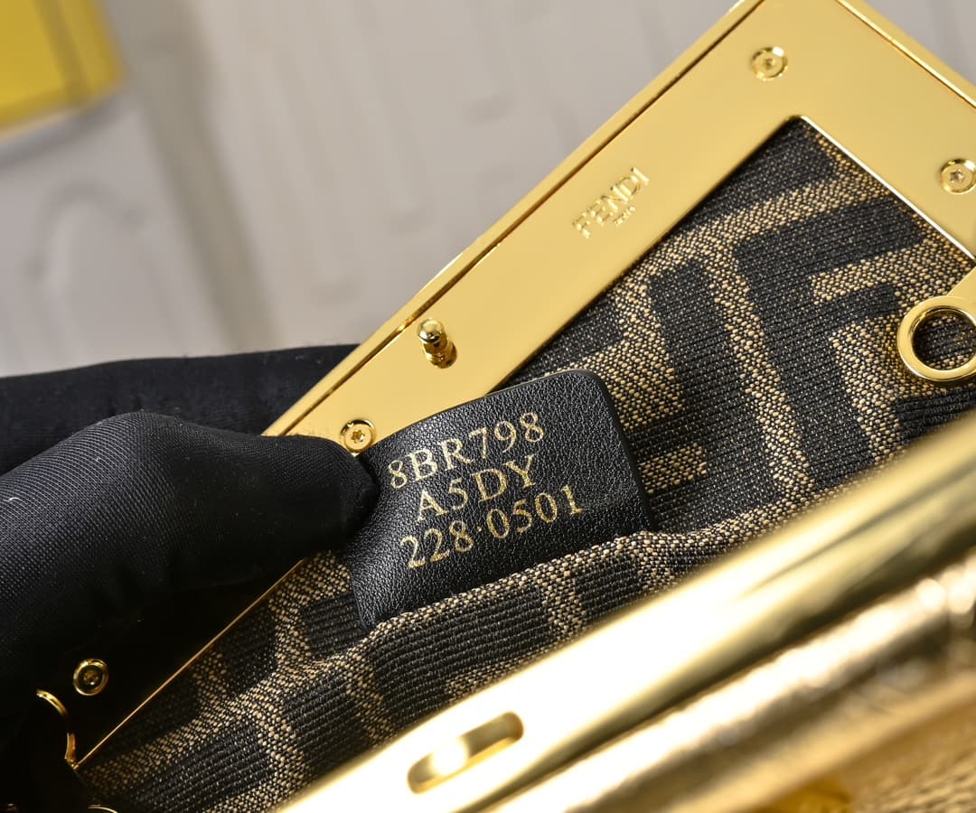 Fendi Gold Large Crossbody Bag 80016