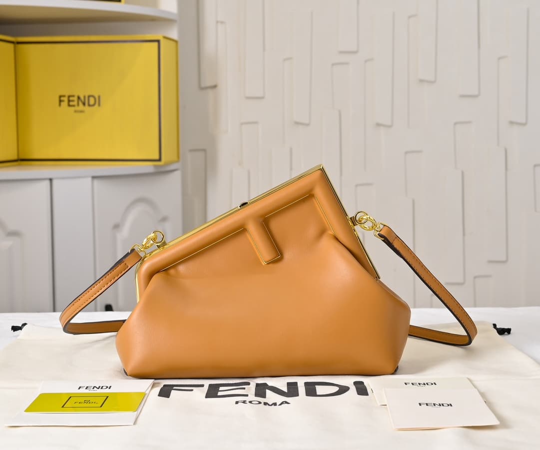 Fendi Gold Large Crossbody Bag 80016