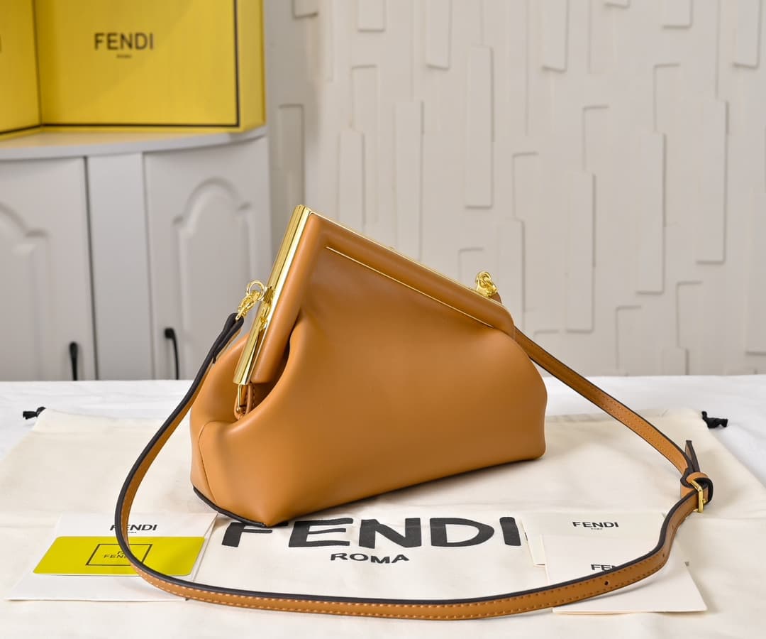 Fendi Gold Large Crossbody Bag 80016