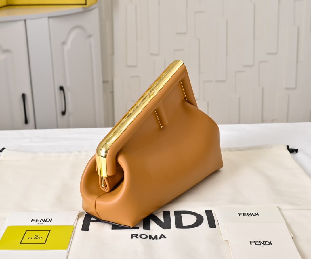 Fendi Gold Large Crossbody Bag 80016