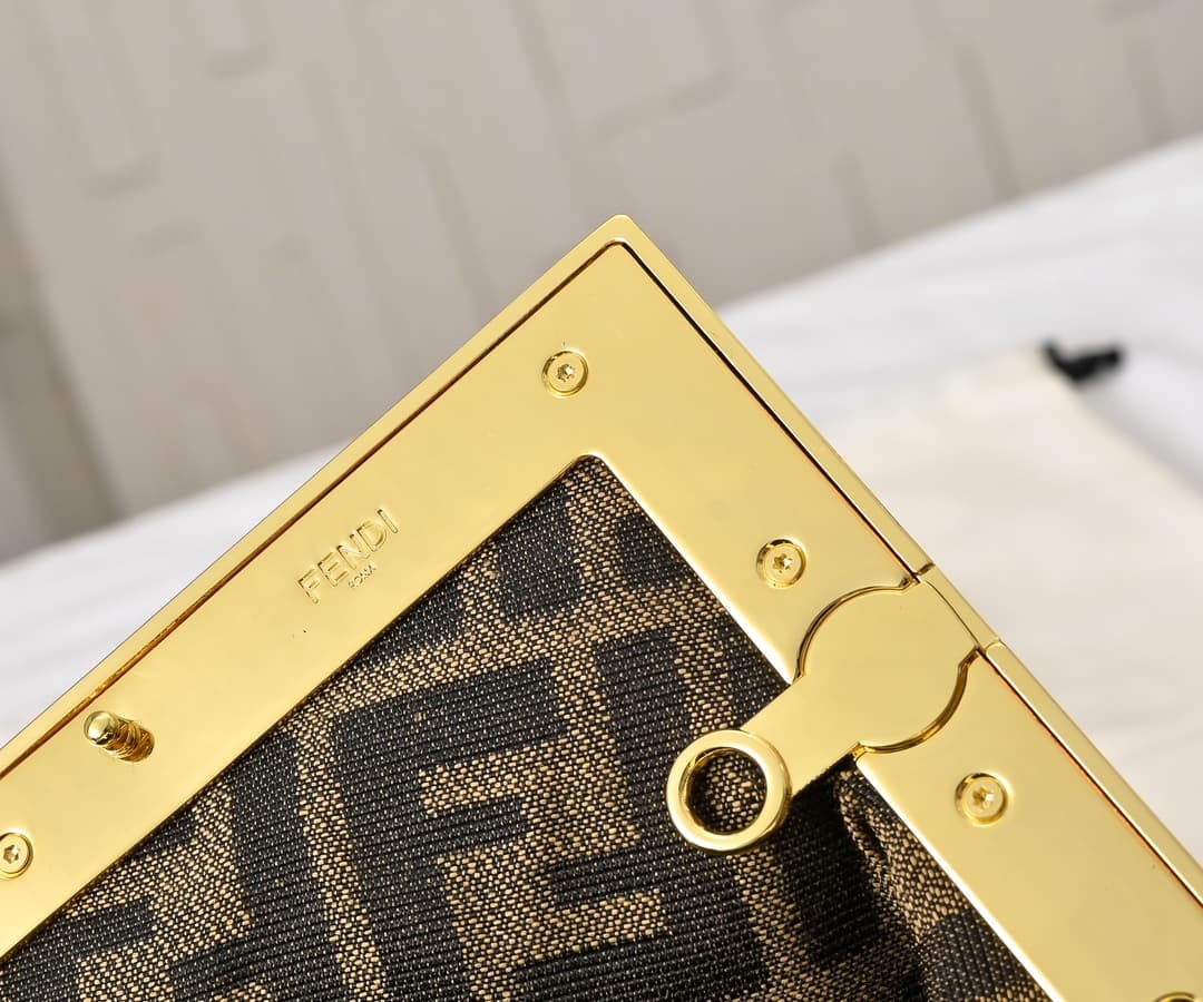 Fendi Gold Large Crossbody Bag 80016