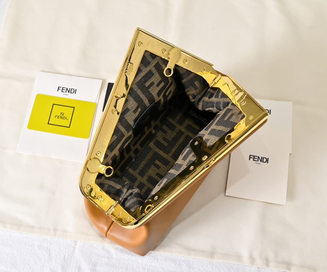 Fendi Gold Large Crossbody Bag 80016