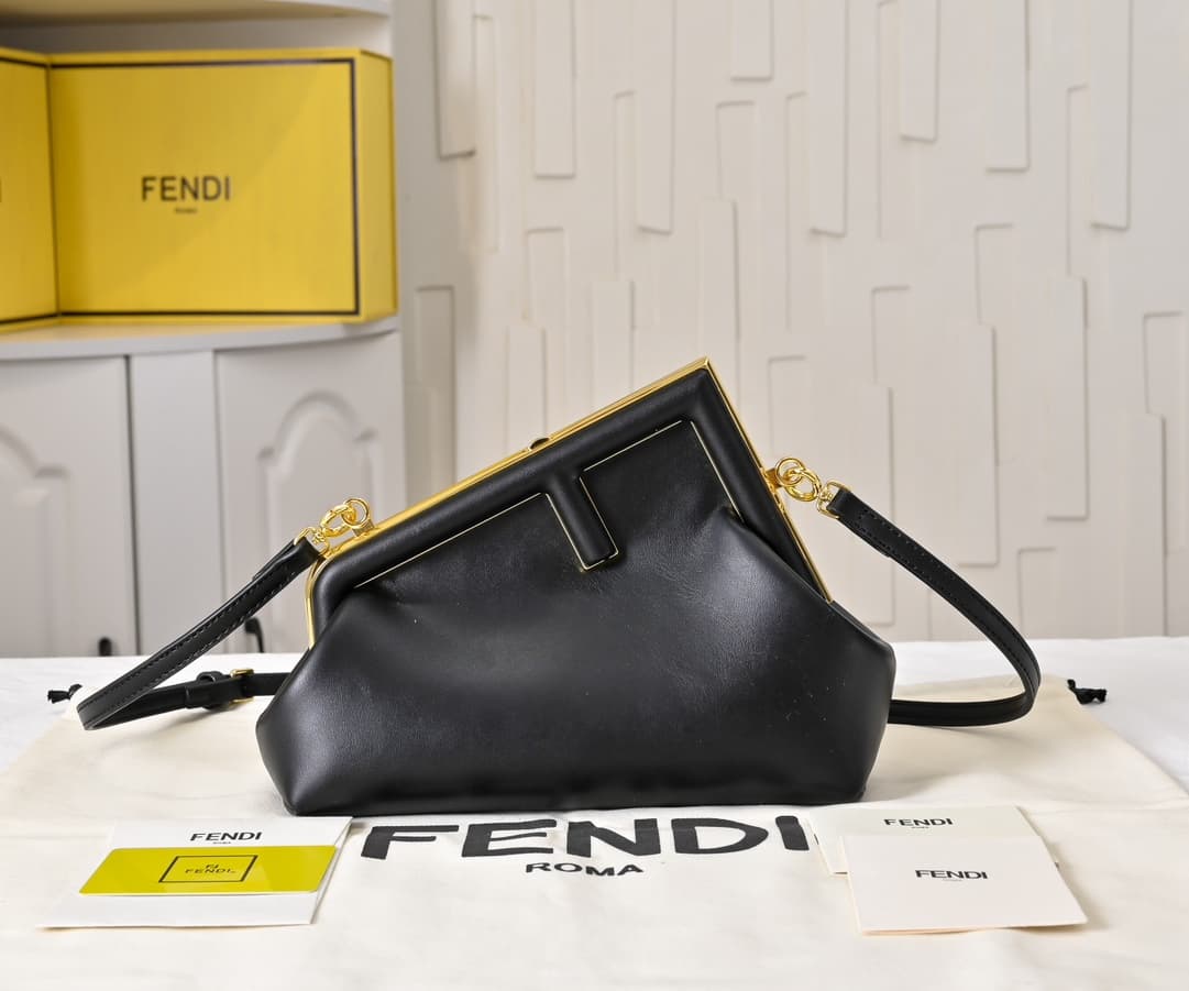 Fendi Gold Large Crossbody Bag 80016