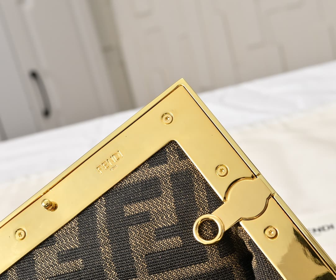 Fendi Gold Large Crossbody Bag 80016