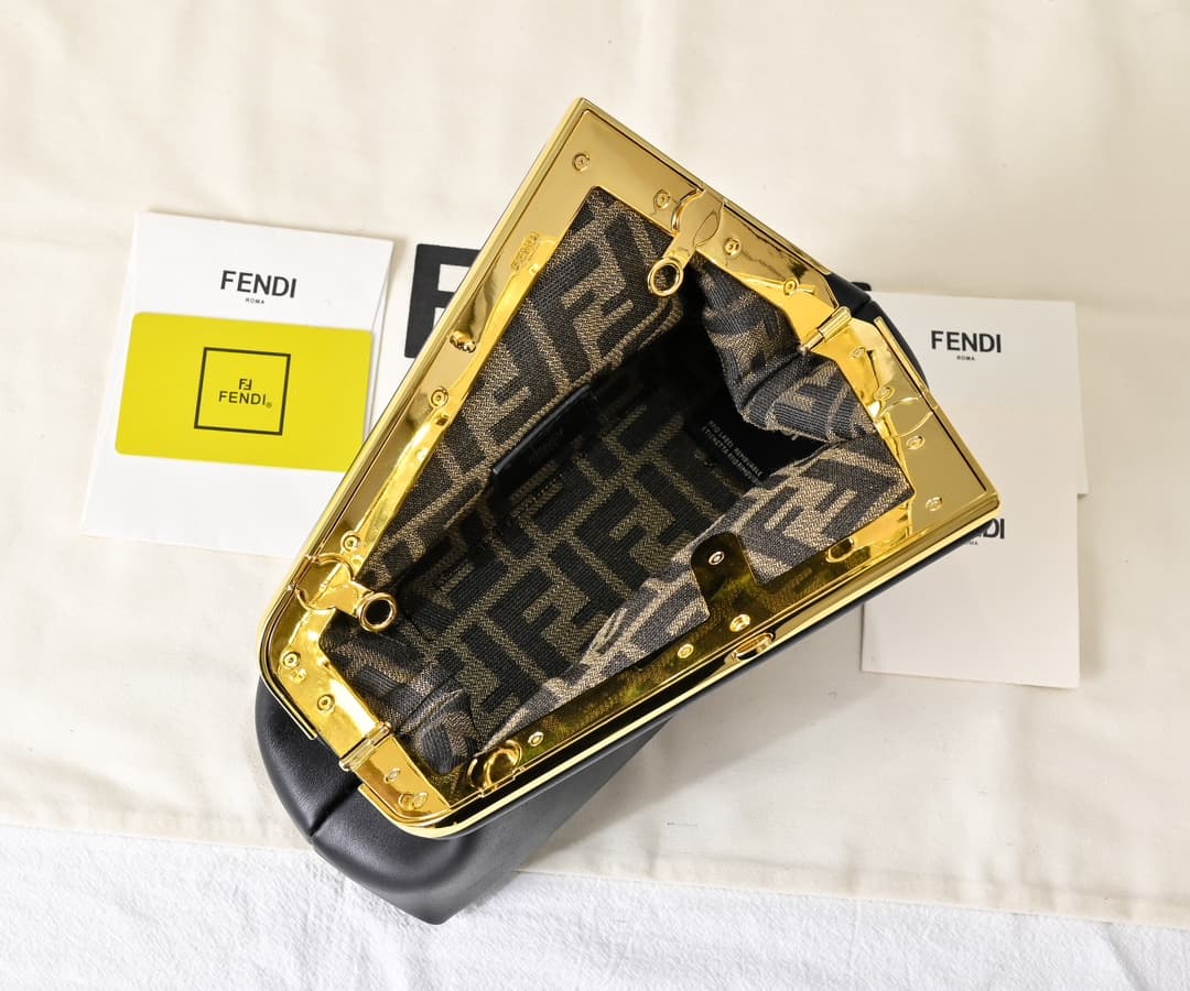 Fendi Gold Large Crossbody Bag 80016