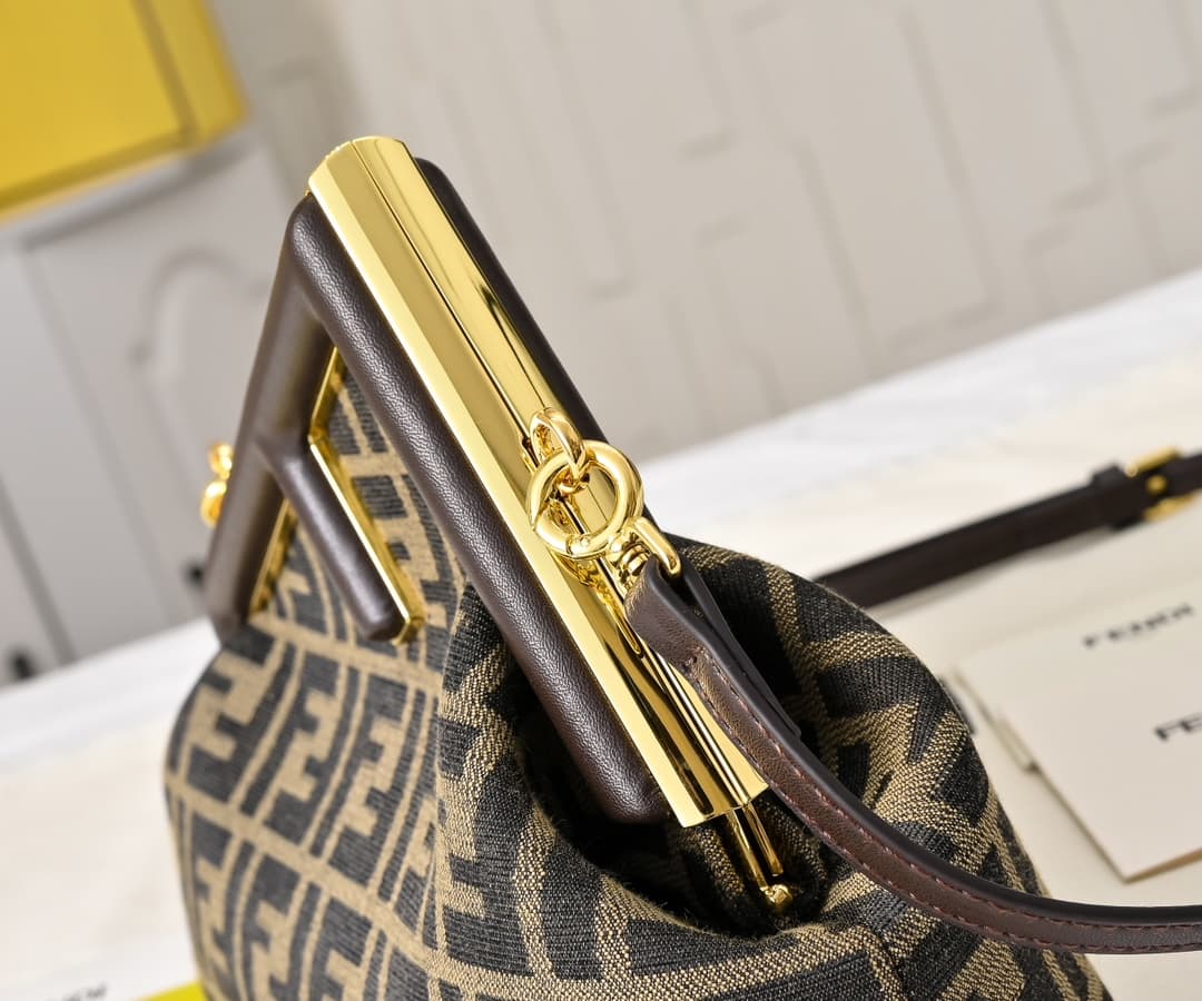 Fendi Gold Large Crossbody Bag 80016