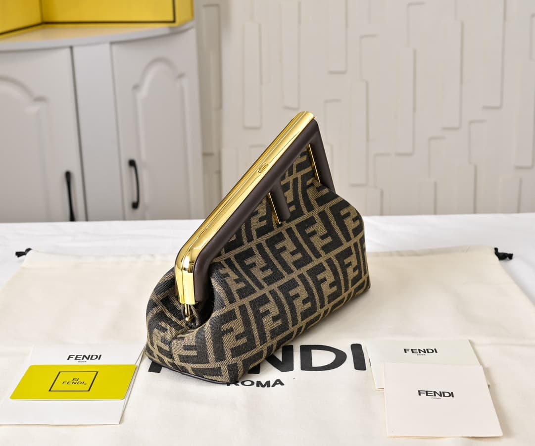 Fendi Gold Large Crossbody Bag 80016