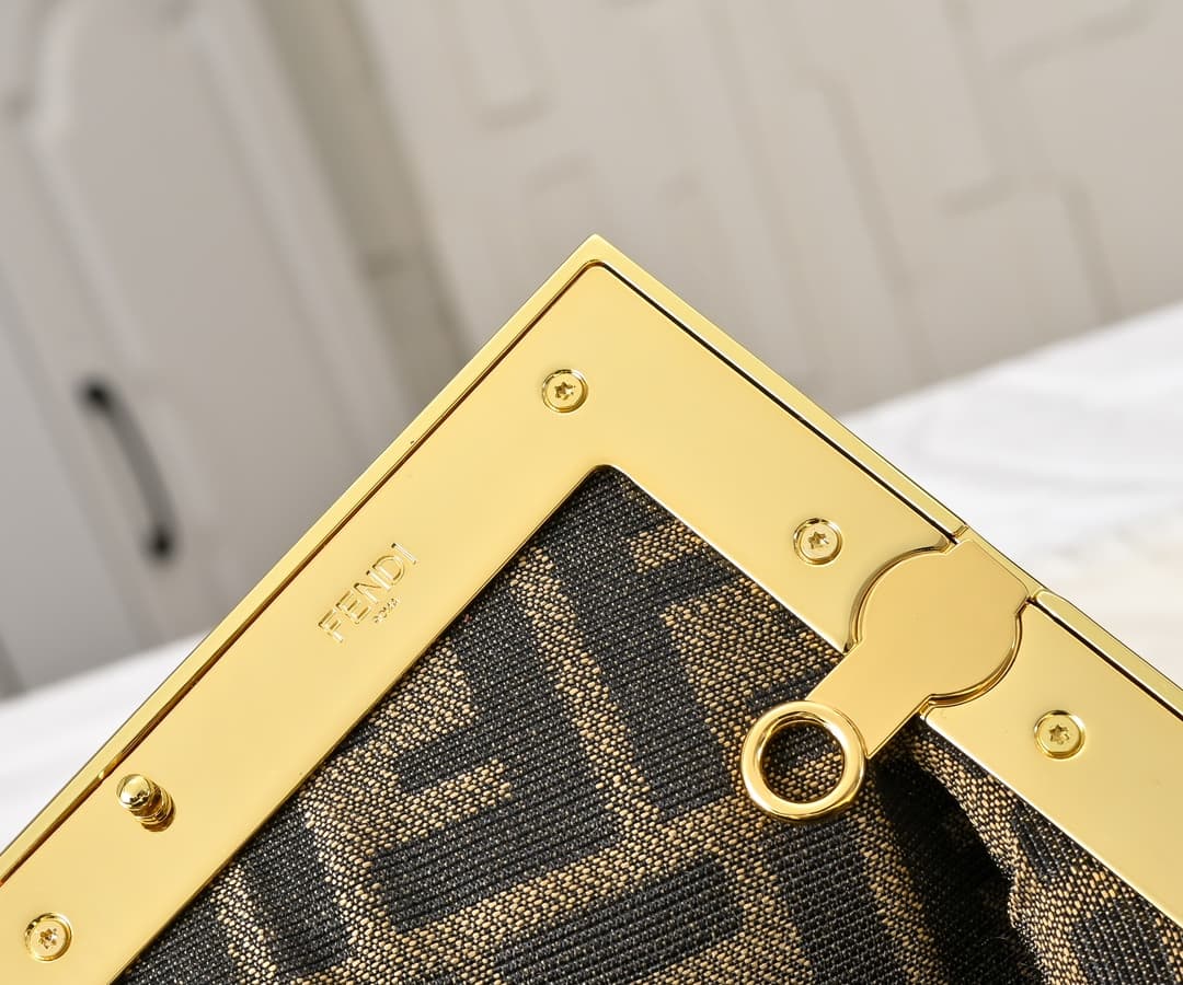 Fendi Gold Large Crossbody Bag 80016