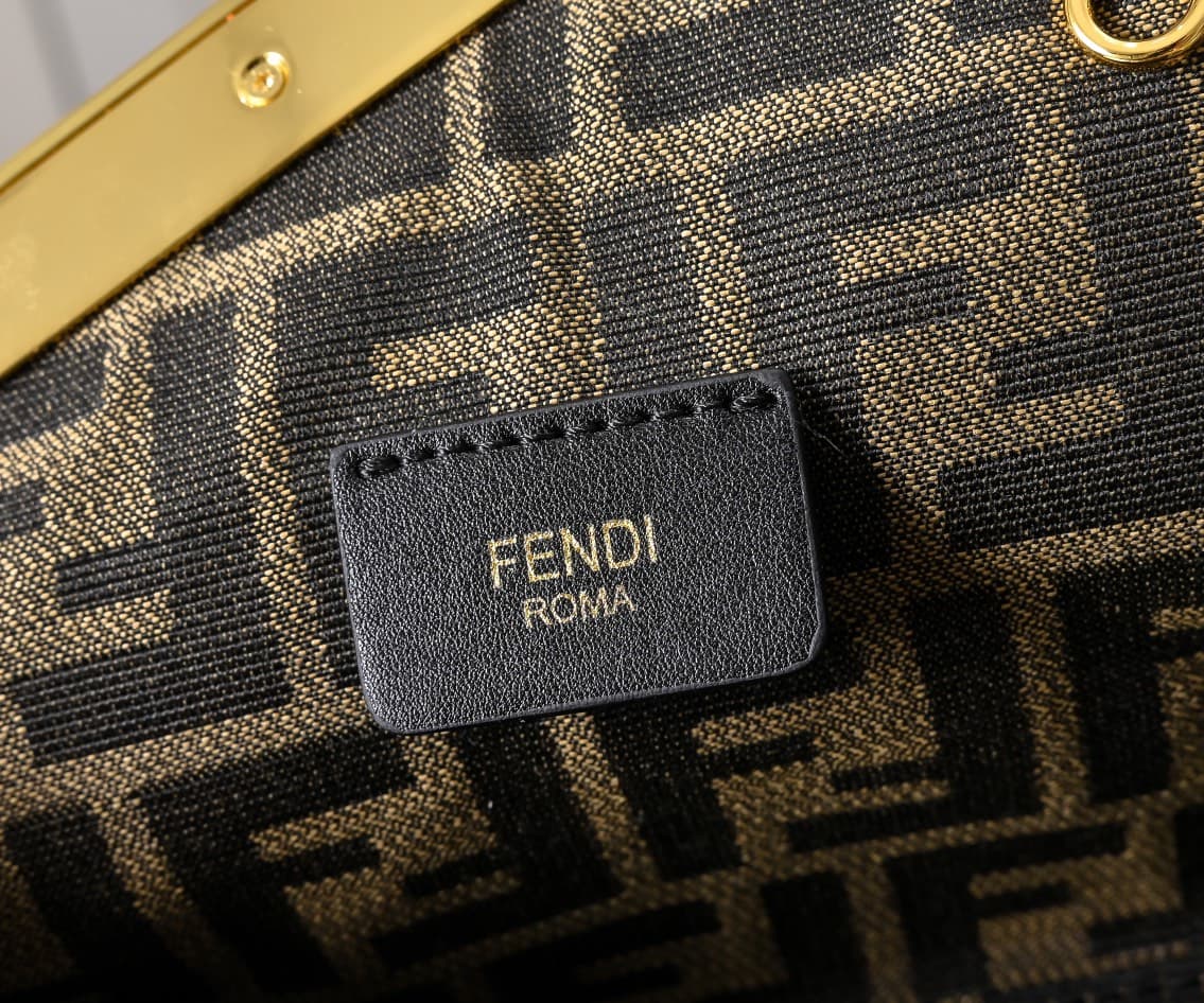 Fendi Gold Large Crossbody Bag 80016