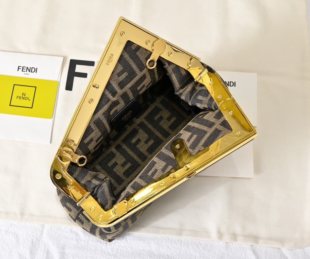 Fendi Gold Large Crossbody Bag 80016