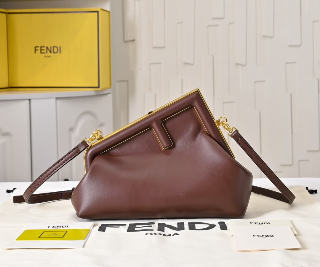 Fendi Gold Large Crossbody Bag 80016