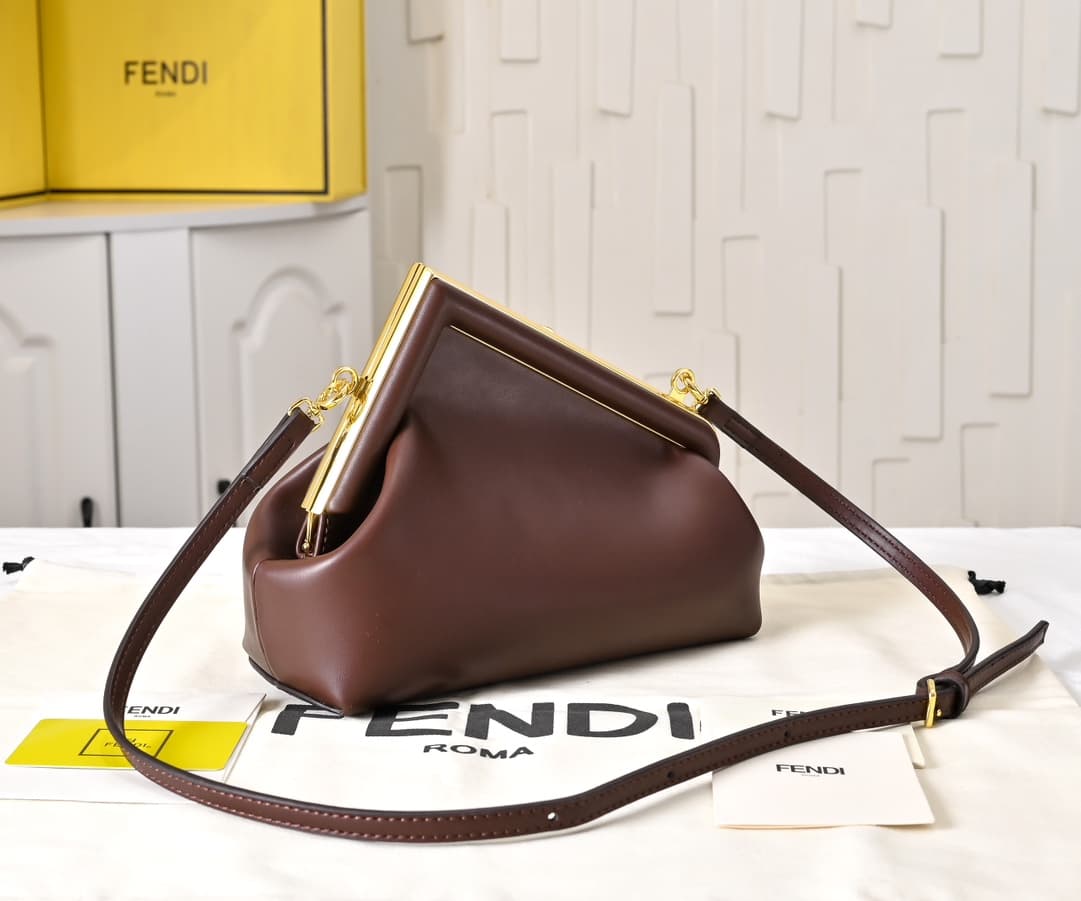 Fendi Gold Large Crossbody Bag 80016