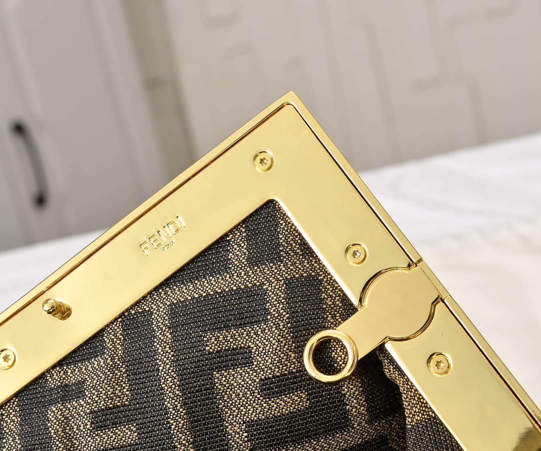 Fendi Gold Large Crossbody Bag 80016
