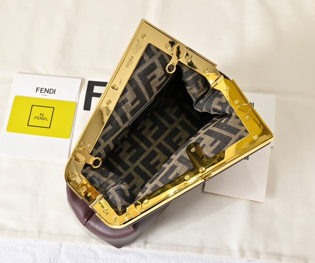 Fendi Gold Large Crossbody Bag 80016