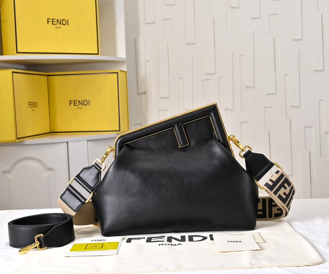 Fendi Gold Large Crossbody Bag 80017