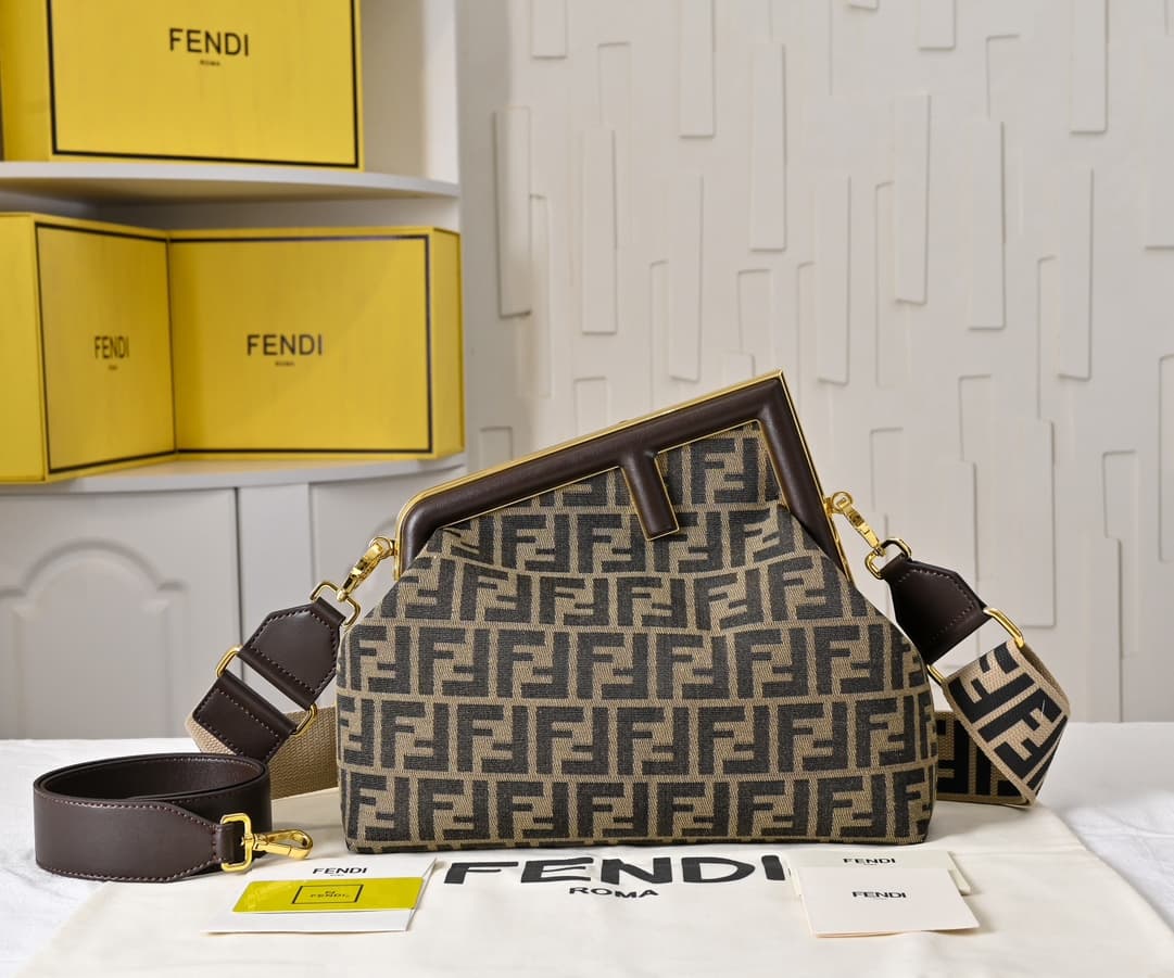 Fendi Gold Large Crossbody Bag 80017