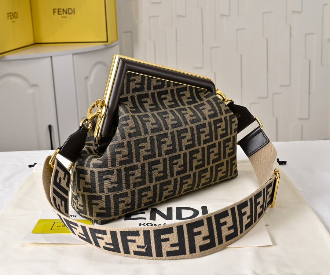 Fendi Gold Large Crossbody Bag 80017