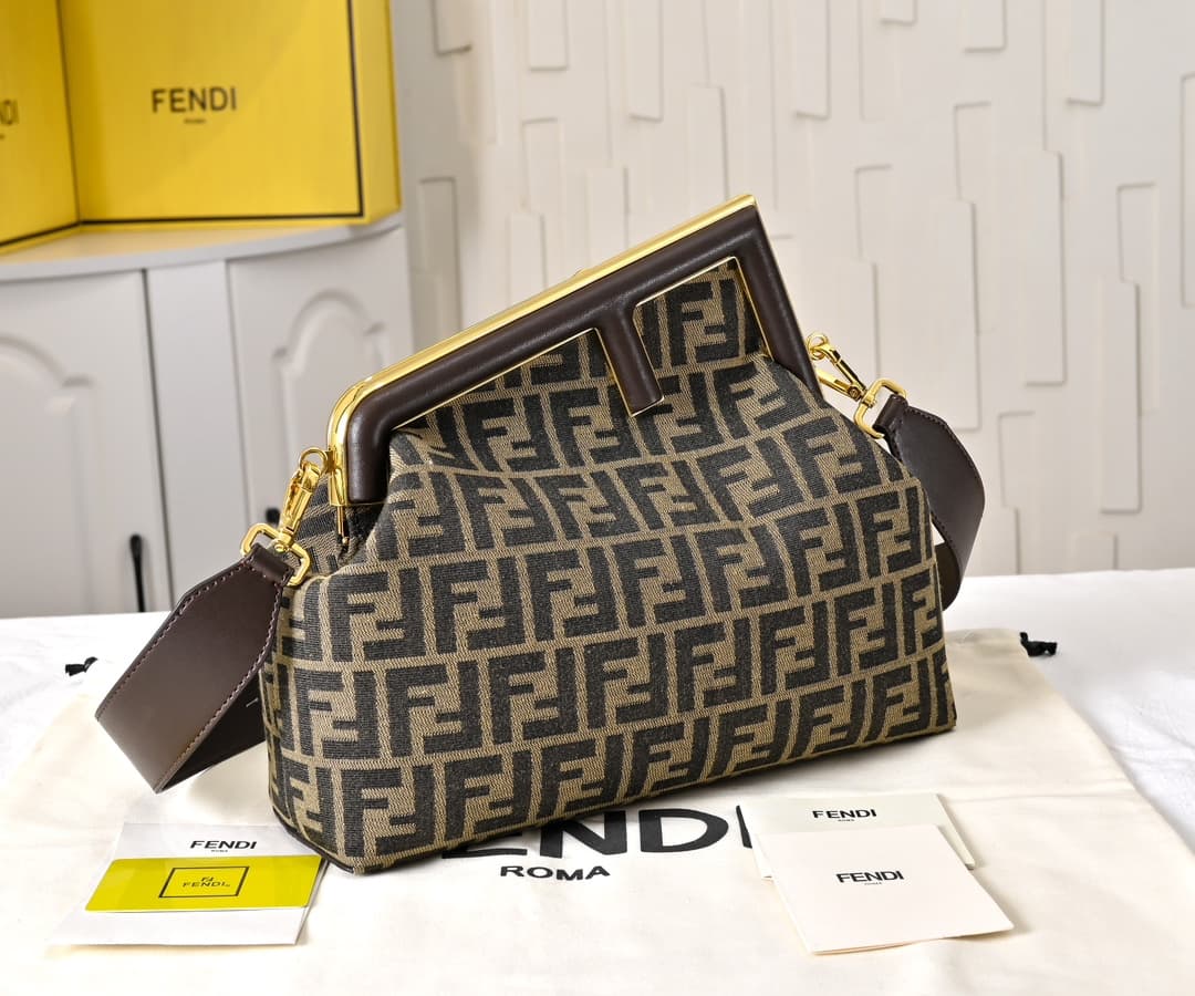 Fendi Gold Large Crossbody Bag 80017