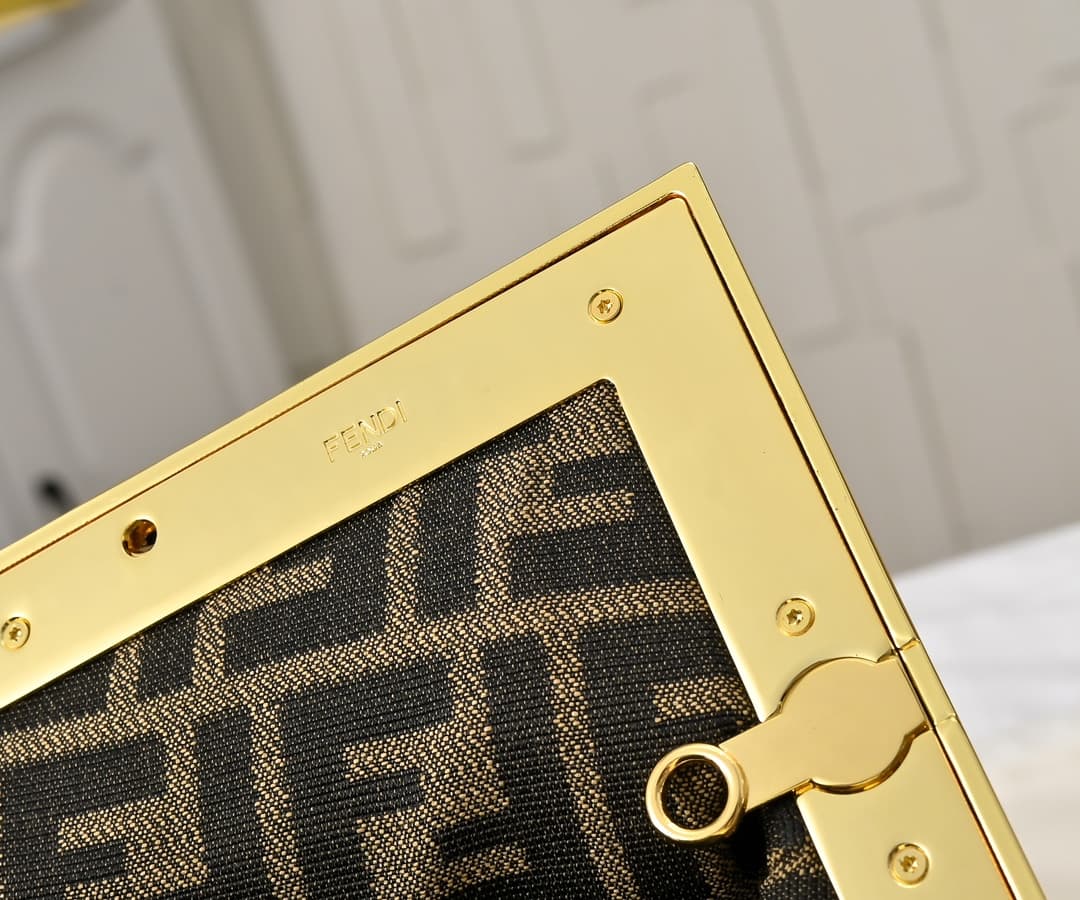 Fendi Gold Large Crossbody Bag 80017