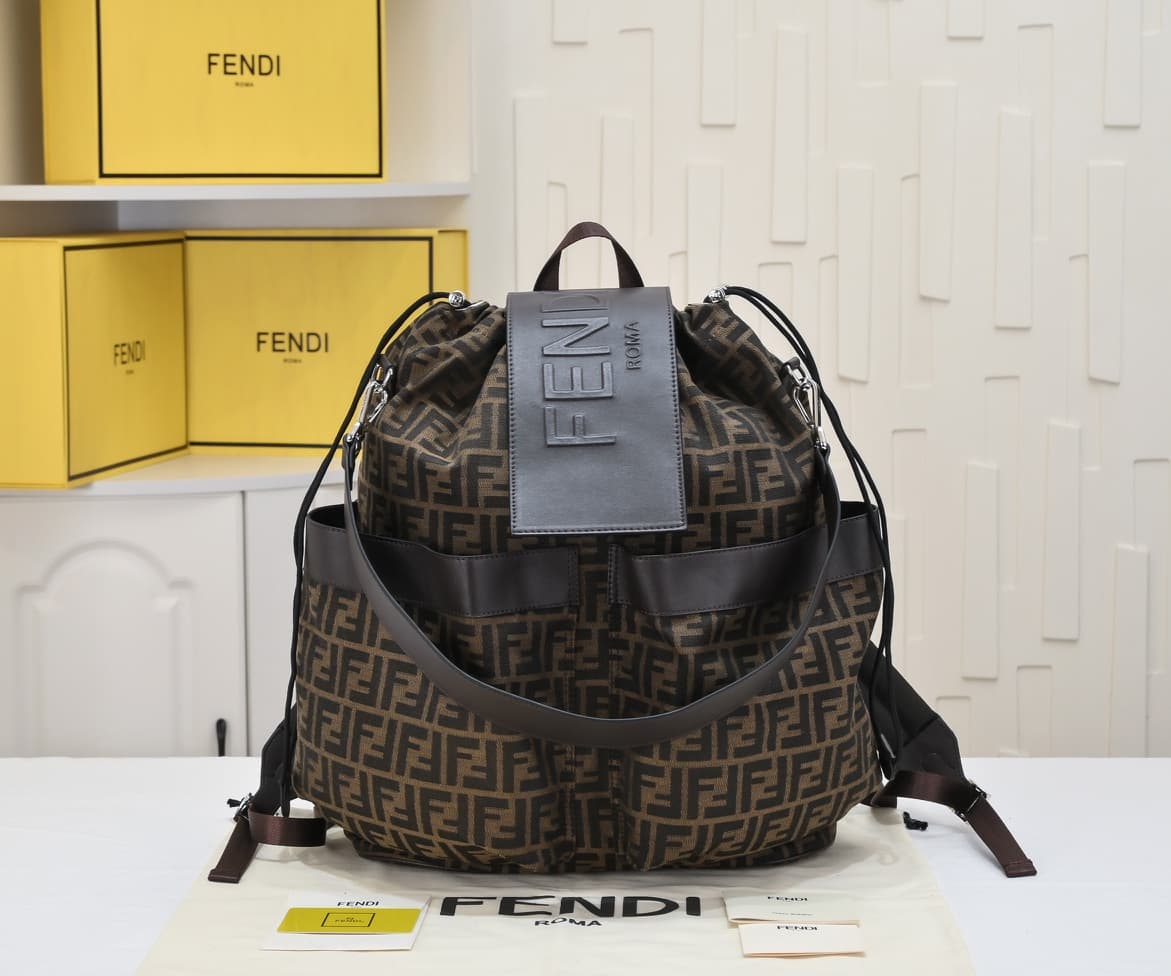 Fendi Brown Large Backpack 3308
