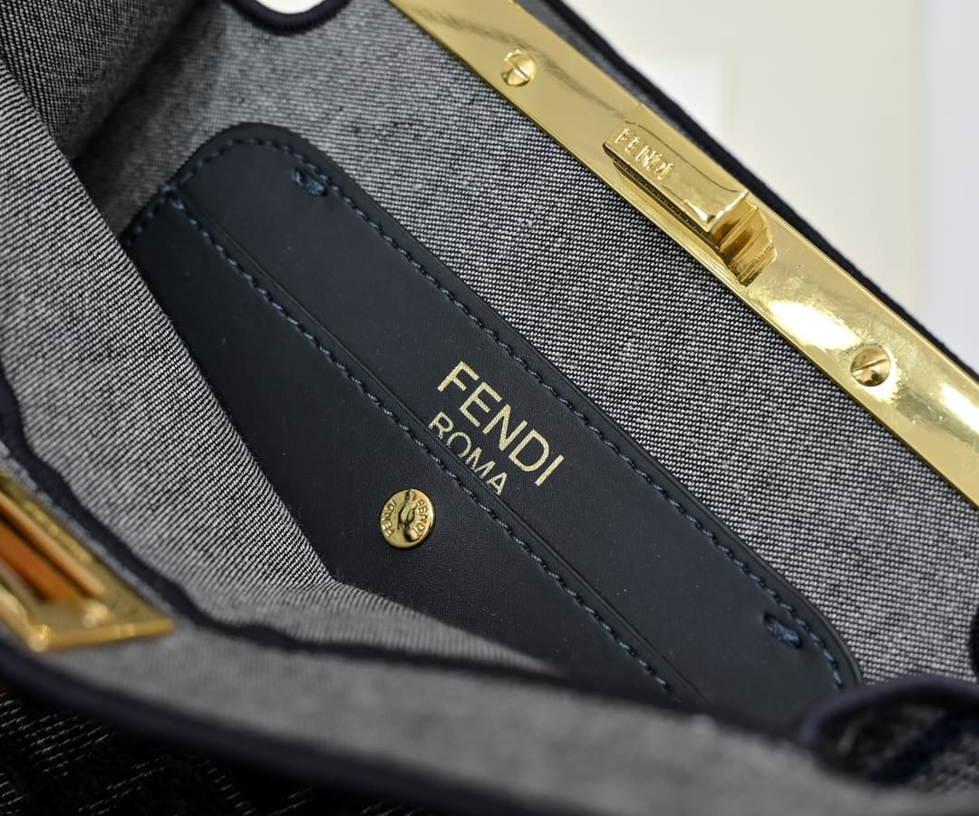 Fendi Gold Crossbody Bag 3367