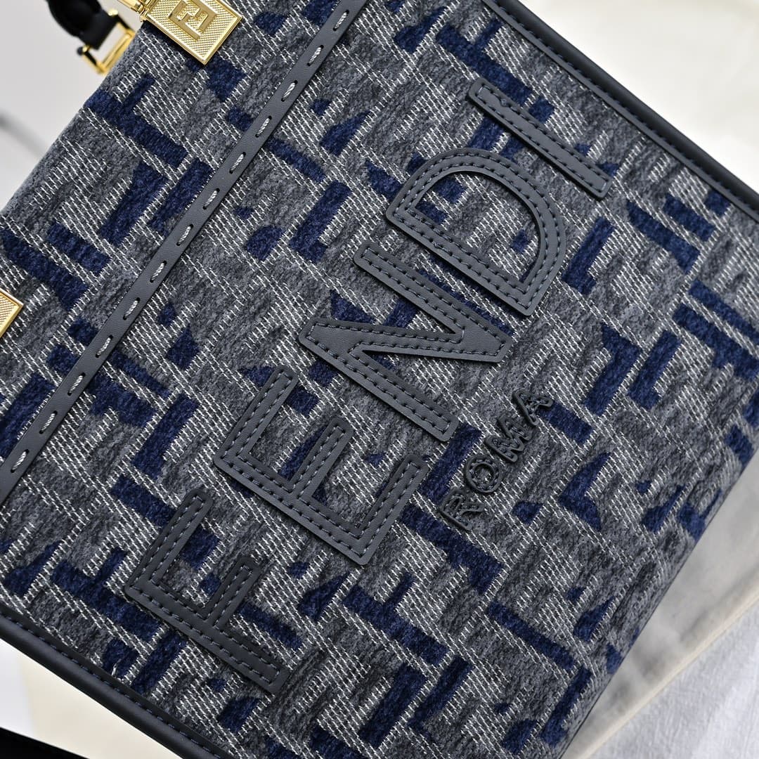 Fendi Blue Small Tote Bag