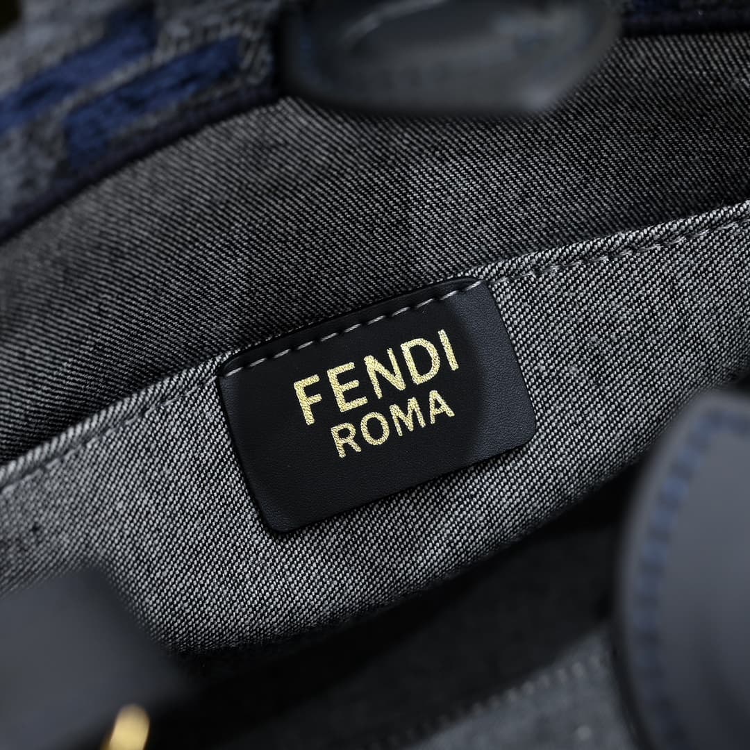 Fendi Blue Small Tote Bag