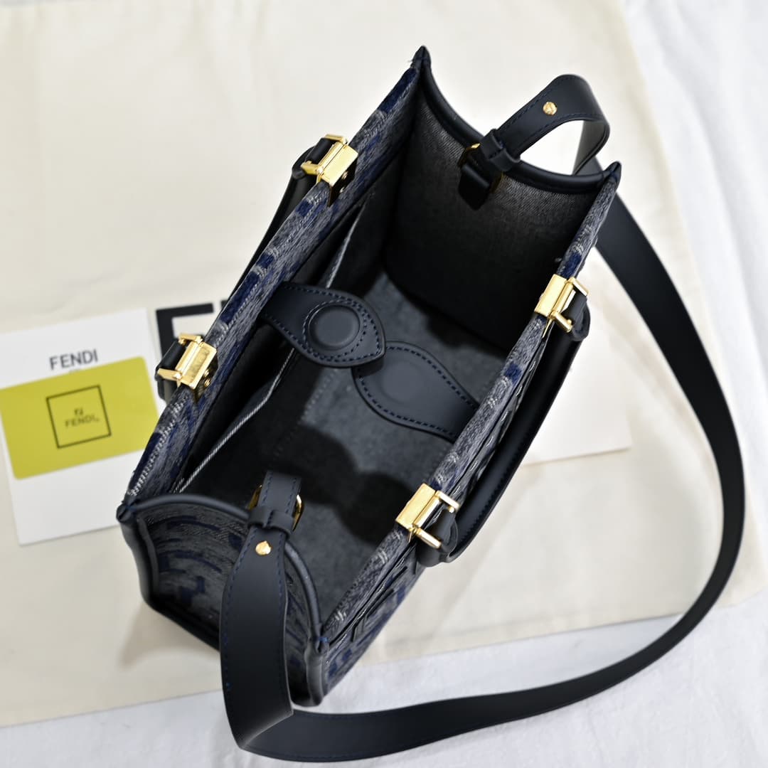 Fendi Blue Small Tote Bag