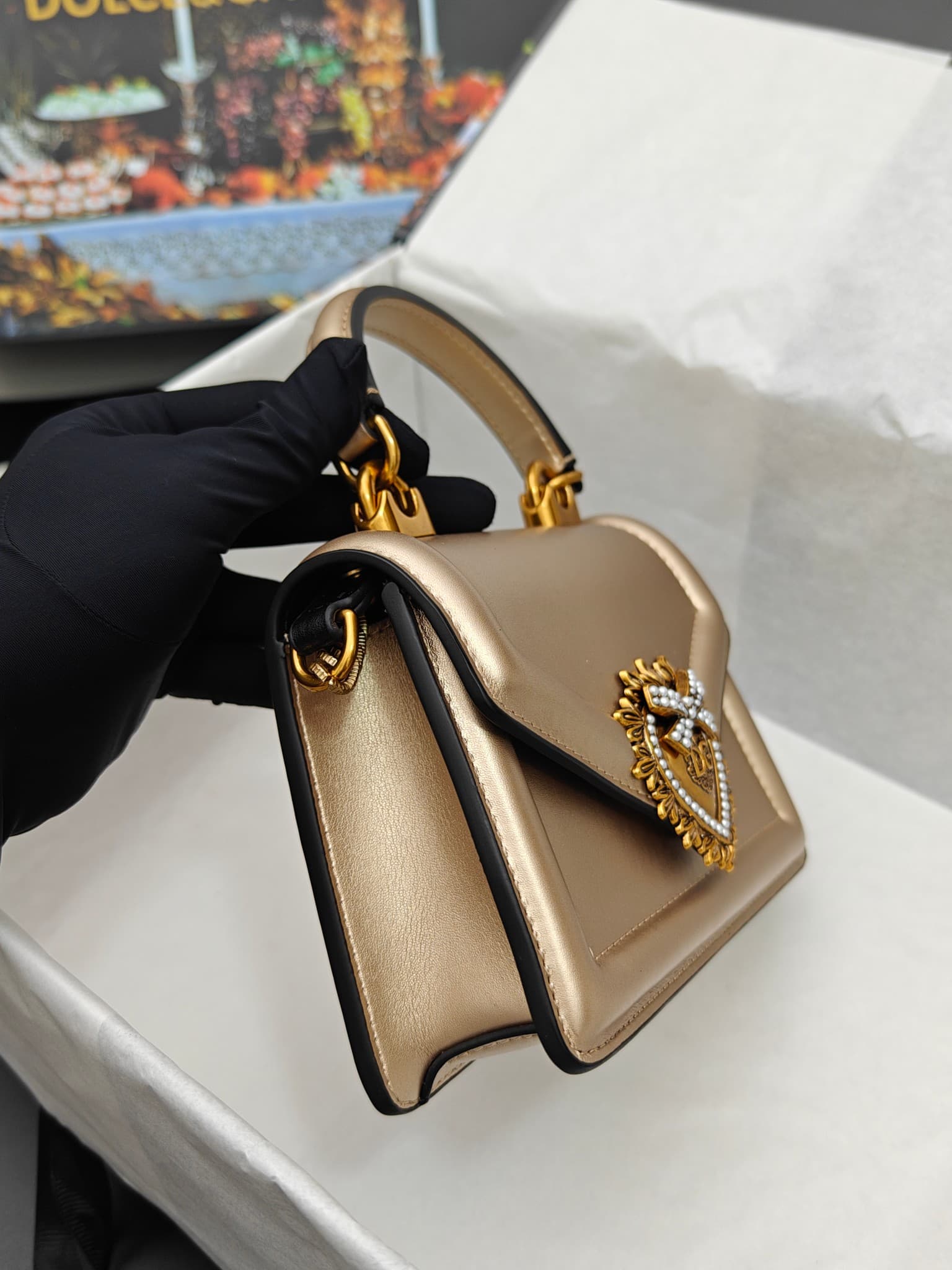 DG杜嘉班纳 Gold Crossbody Bag