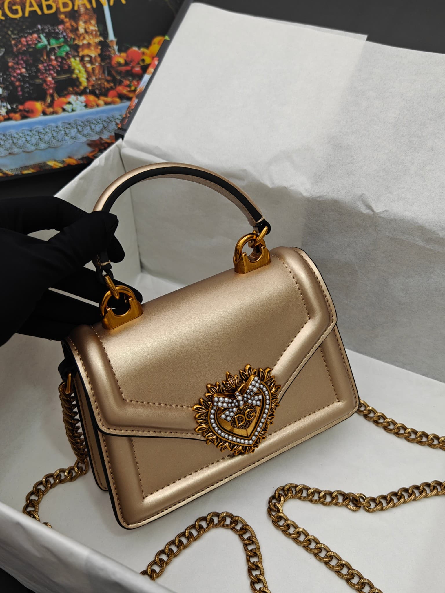 DG杜嘉班纳 Gold Crossbody Bag