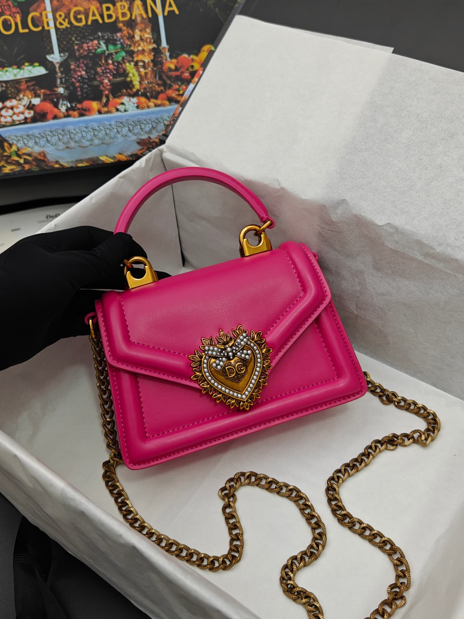 DG杜嘉班纳 Gold Crossbody Bag